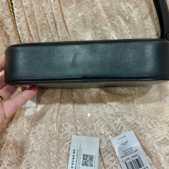Coach Black Crossbody Bag with Gold Accent NWT - Picture 3 of 7